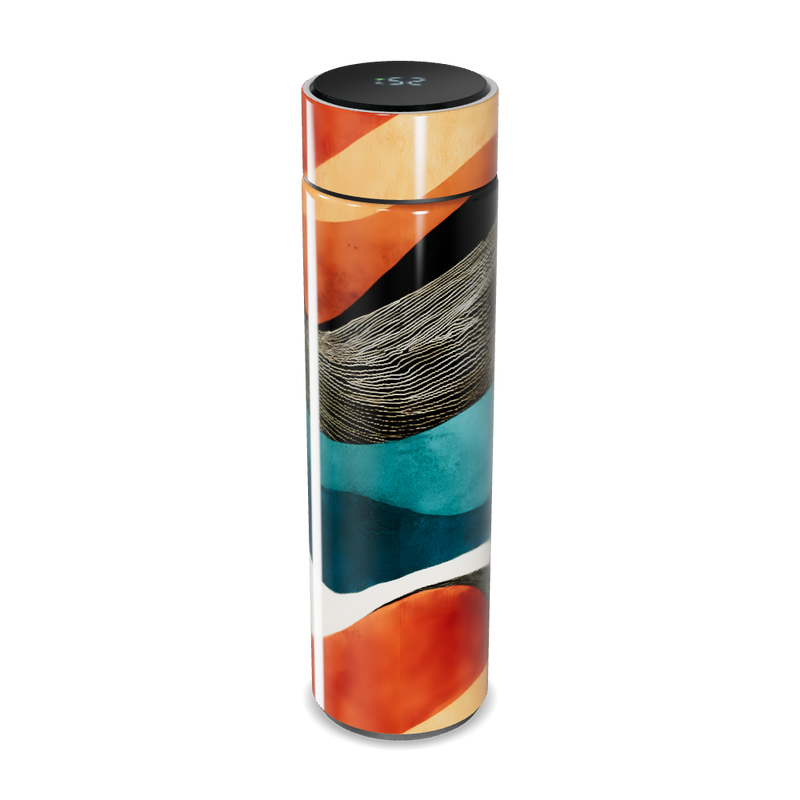 Garrafa Térmica Touch - Estampa Abstrata Colorida