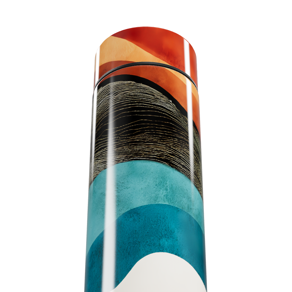 Garrafa Térmica Touch - Estampa Abstrata Colorida