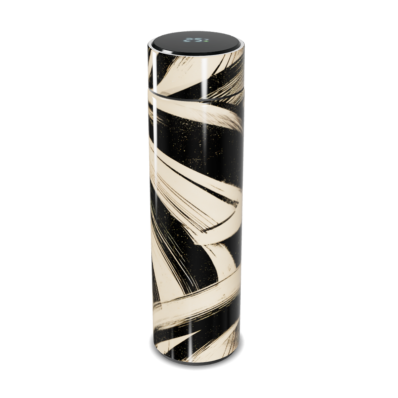 Garrafa Térmica Touch - Preto com Listras Modernas