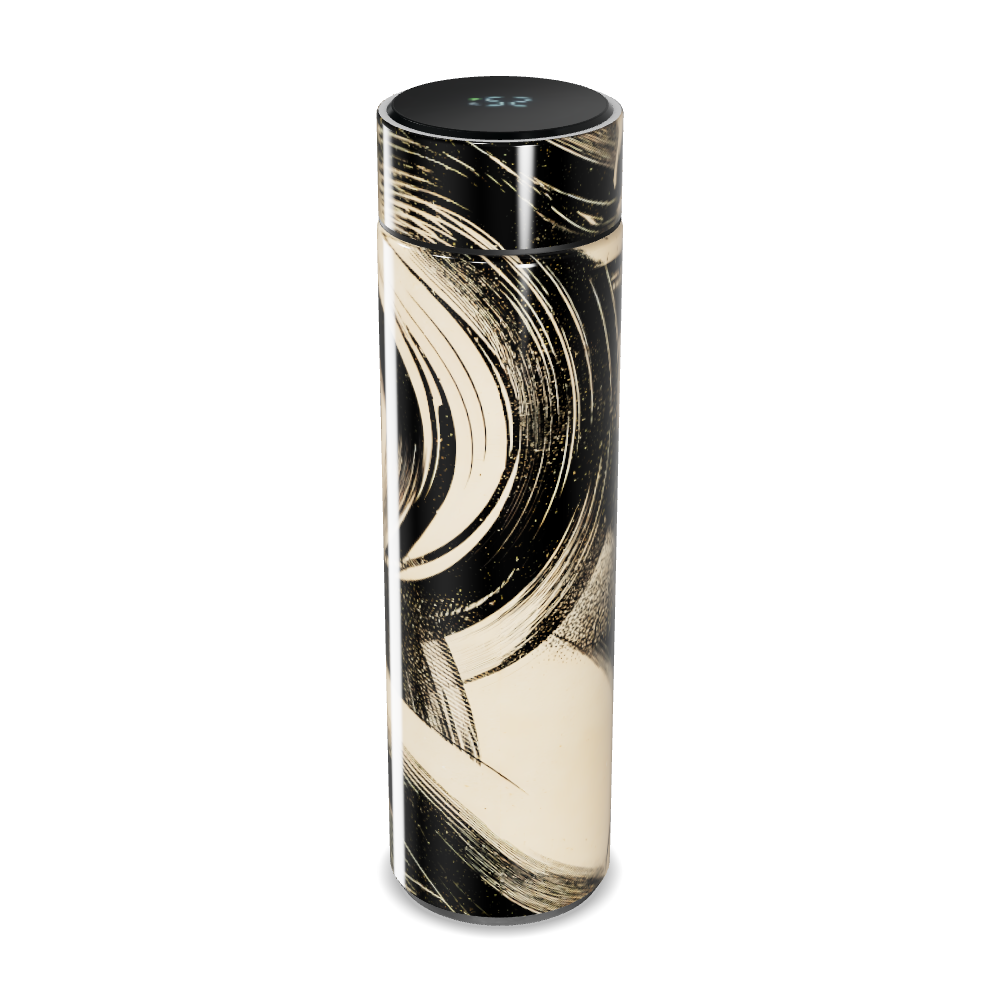 Garrafa Térmica Touch - Preto com Listras Modernas