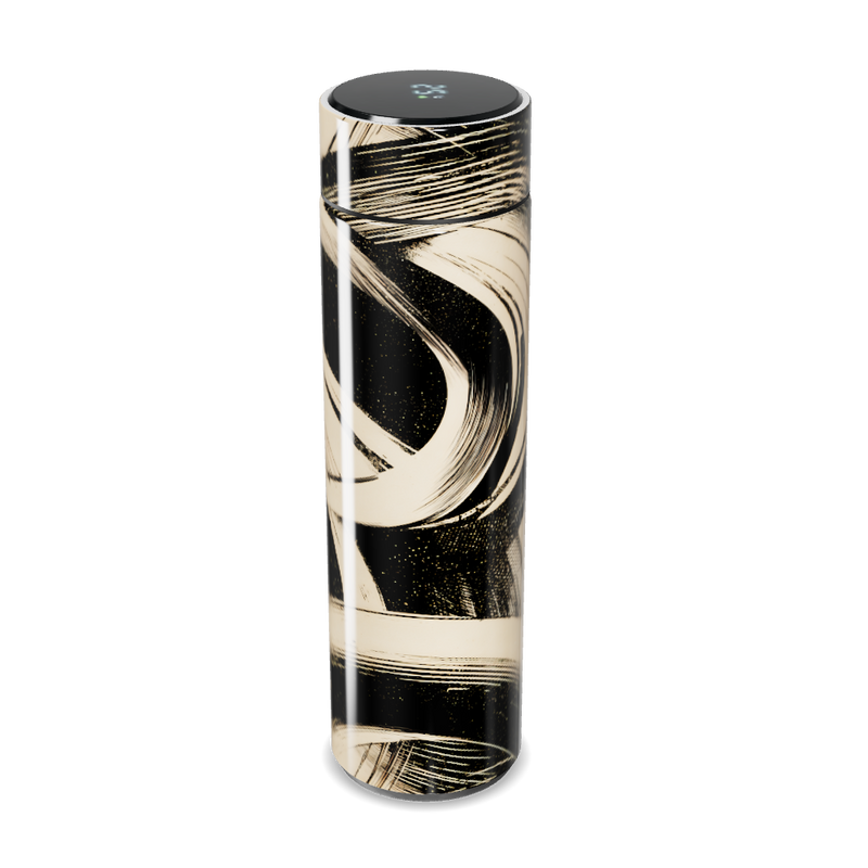 Garrafa Térmica Touch - Preto com Listras Modernas