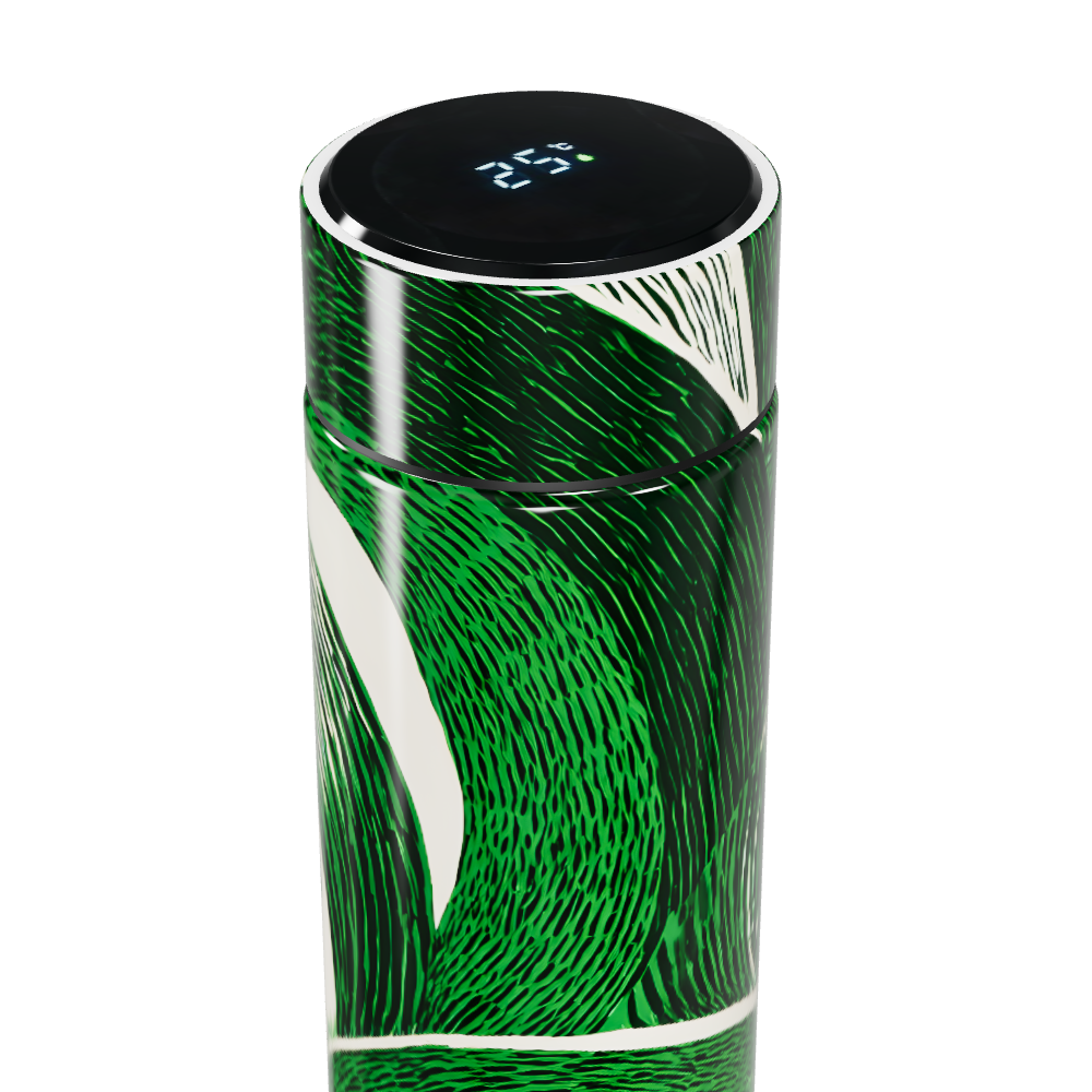 Garrafa Térmica Touch - Verde com Estampa