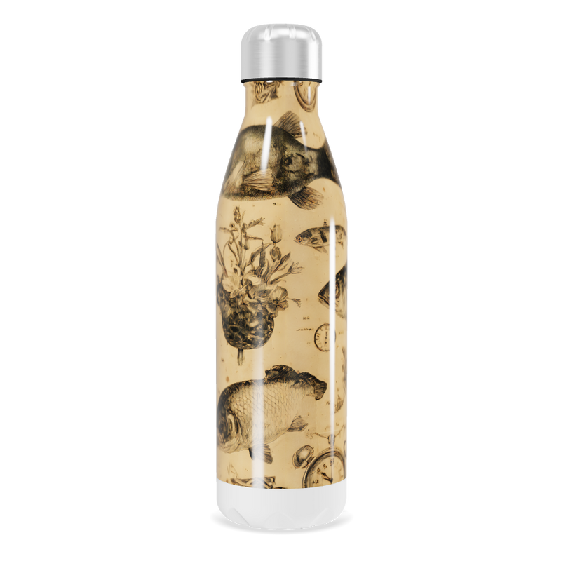 Garrafa Inox - Estampa Vintage Peixes