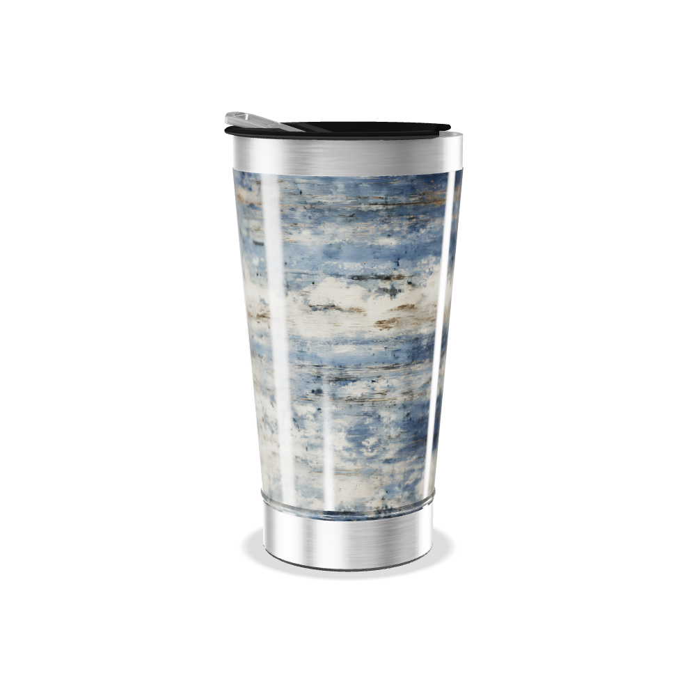 Copo Térmico - Estampa Azul e Bege