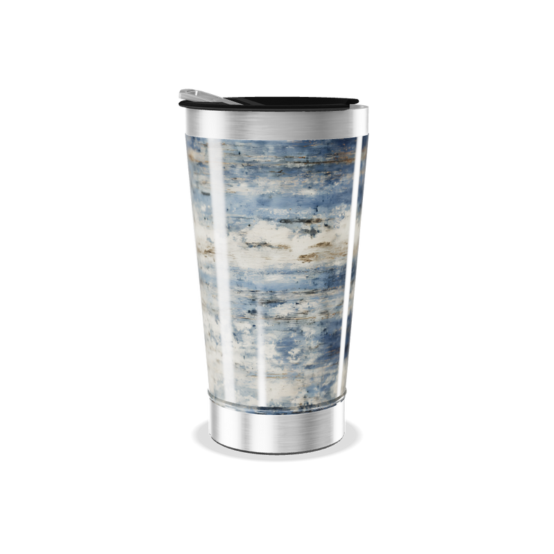 Copo Térmico - Estampa Azul e Bege