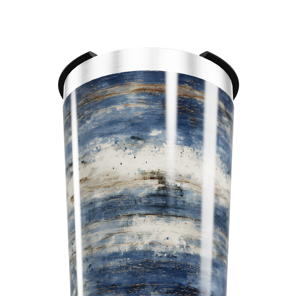 Copo Térmico - Estampa Azul e Bege