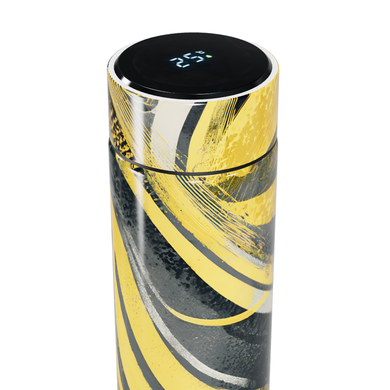 Garrafa Térmica Touch - Estampa Amarela e Preta