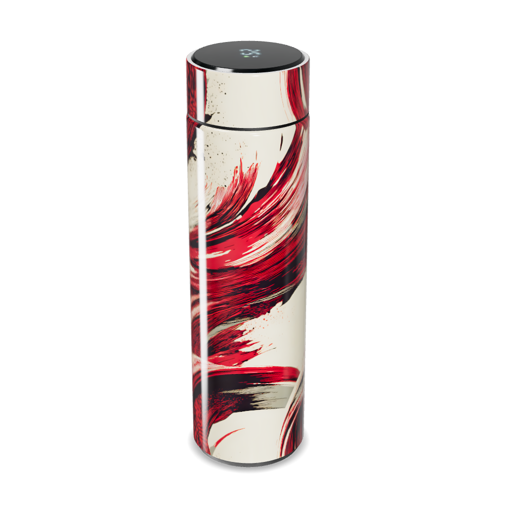 Garrafa Térmica Touch - Estampa Vermelha Abstrata