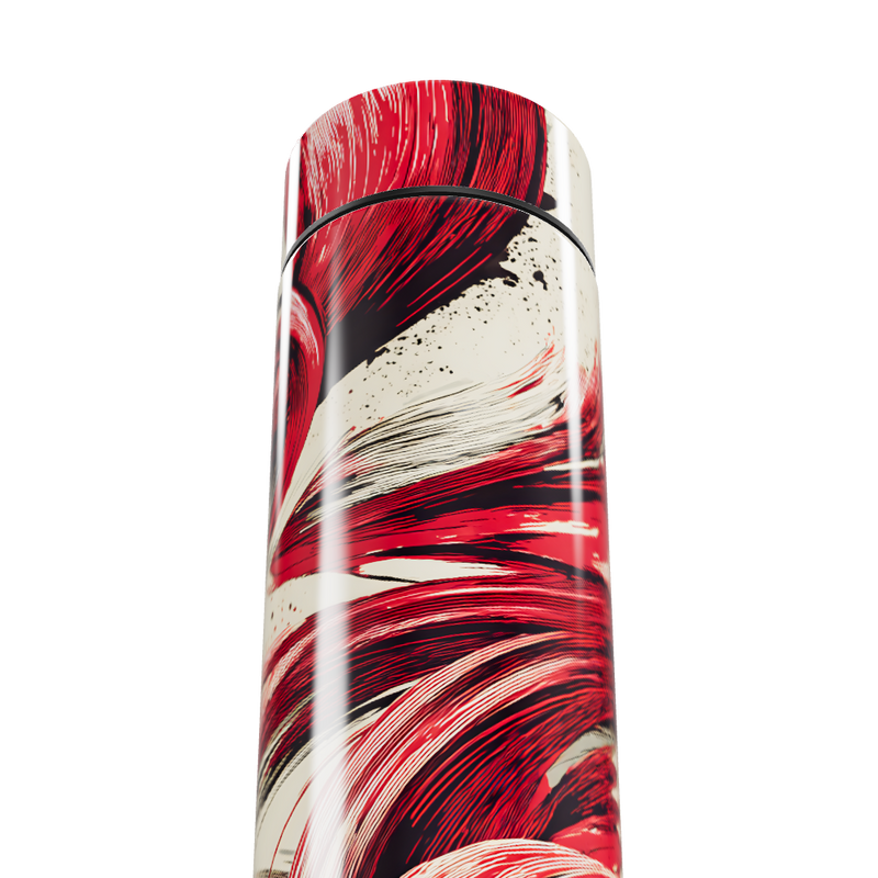 Garrafa Térmica Touch - Estampa Vermelha Abstrata