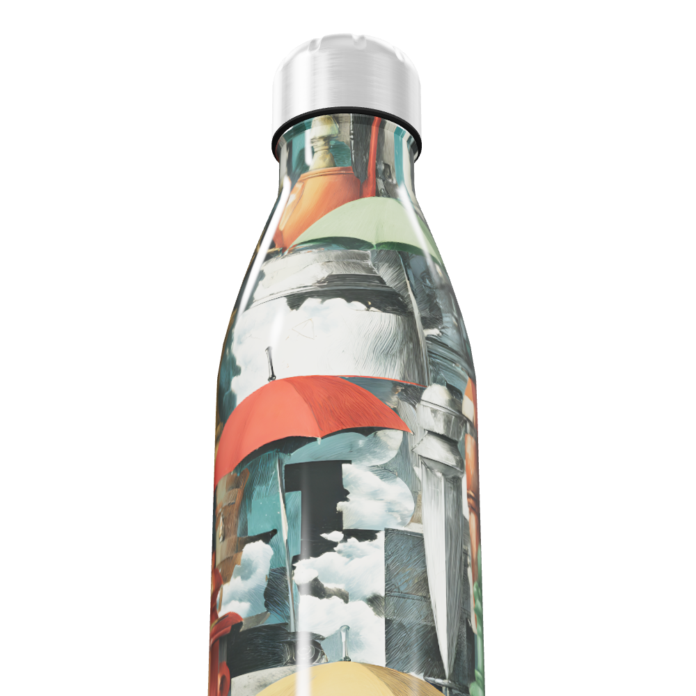 Garrafa Inox Estampada Guarda-chuvas 500ml