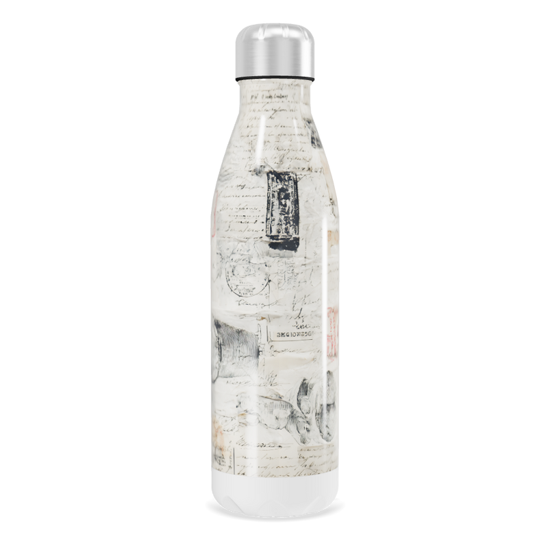 Garrafa Inox - Estampa Vintage Manuscrita