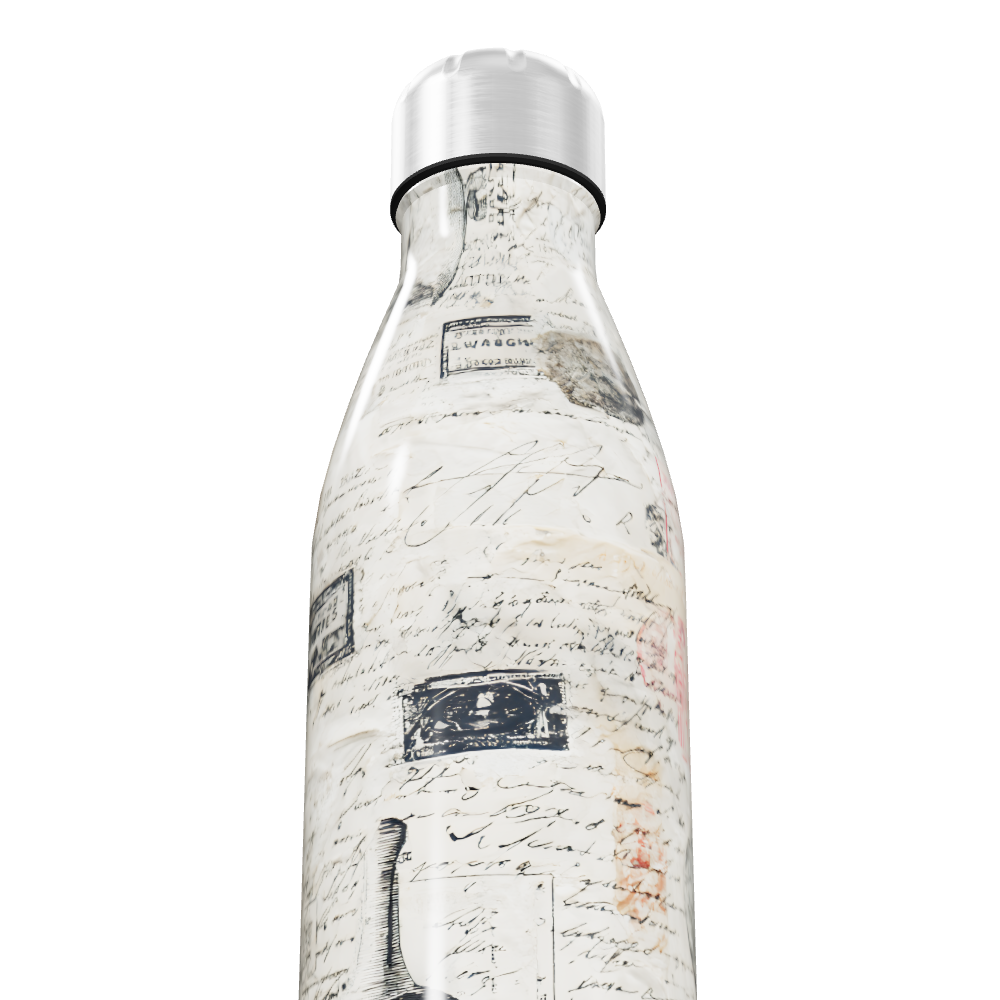 Garrafa Inox - Estampa Vintage Manuscrita