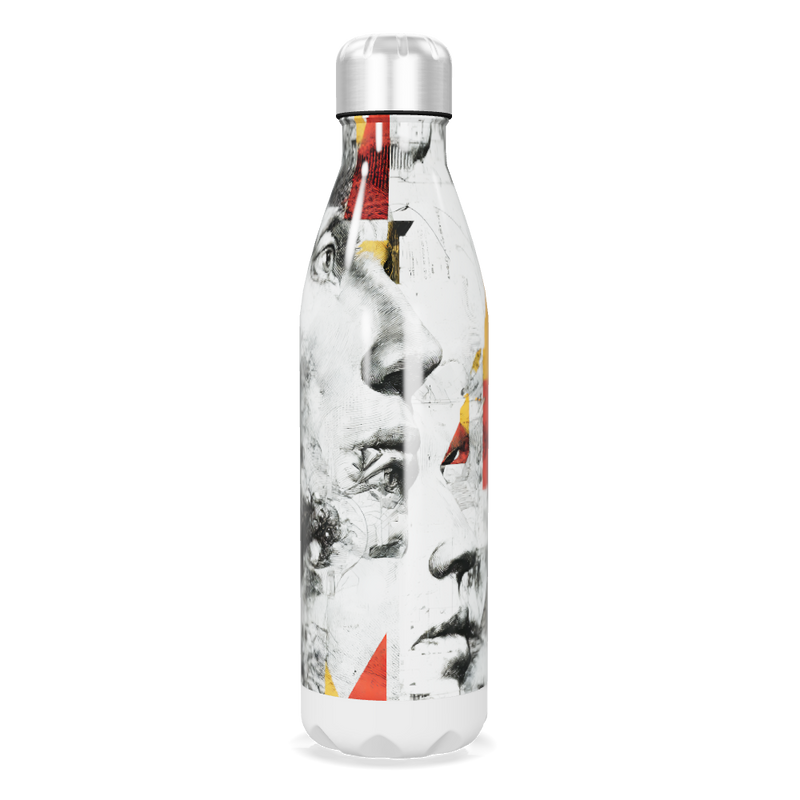 Garrafa Inox - Estampa Artística Faces