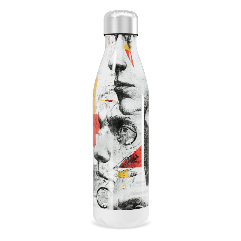 Garrafa Inox - Estampa Artística Faces