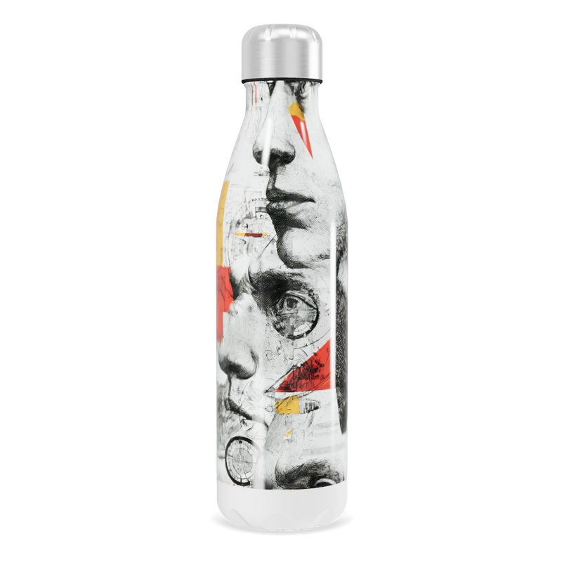 Garrafa Inox - Estampa Artística Faces