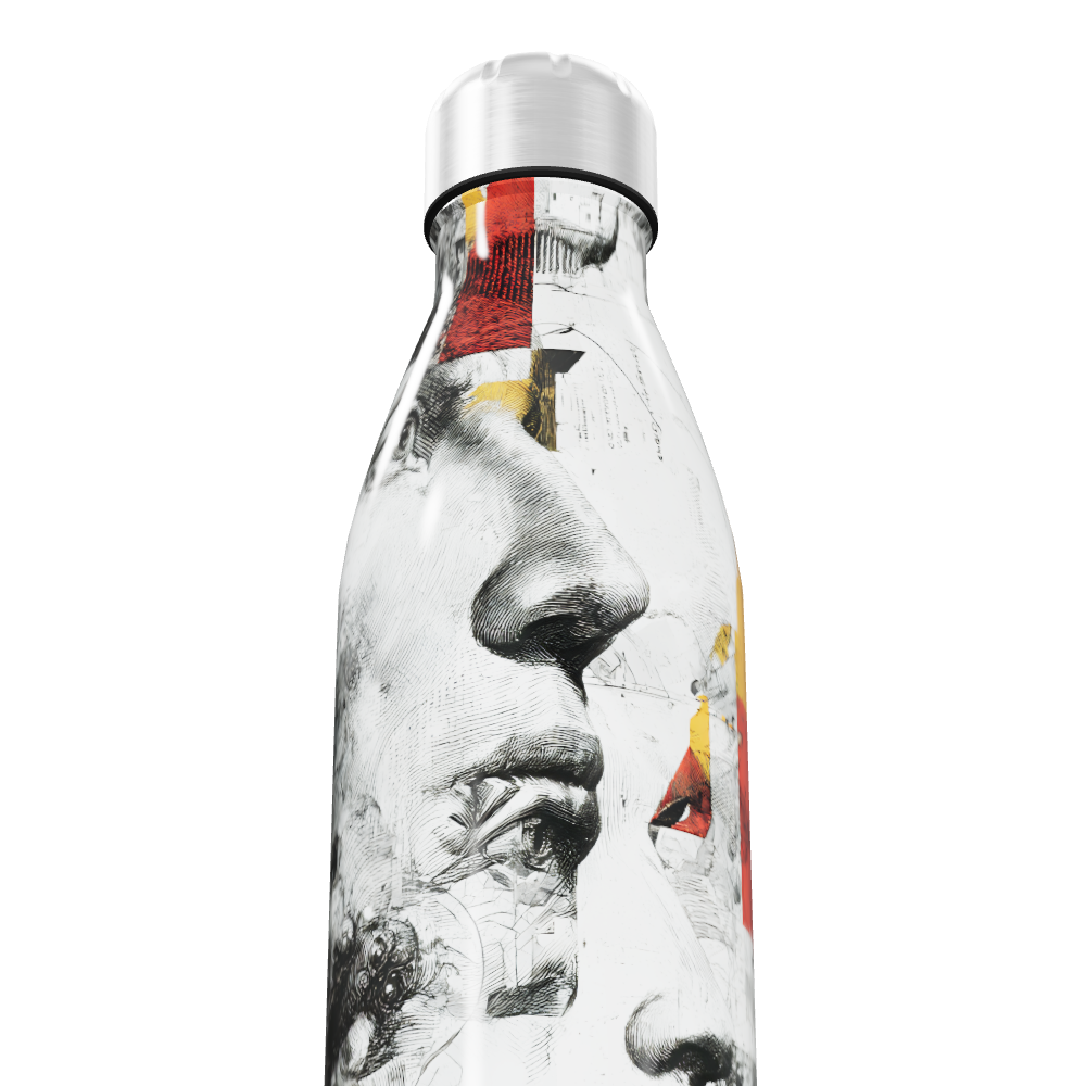 Garrafa Inox - Estampa Artística Faces