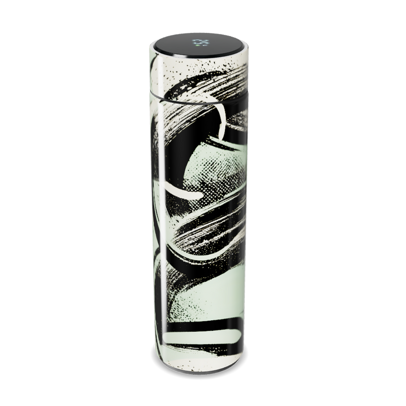 Garrafa Térmica Touch - Estampa Abstrata Preta e Branca