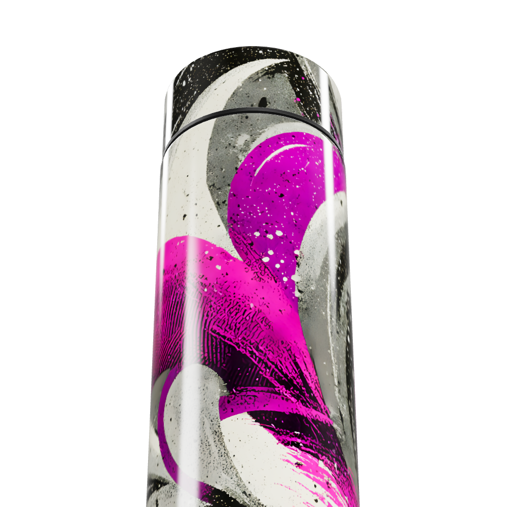 Garrafa Térmica Touch Estampa Rosa e Preta