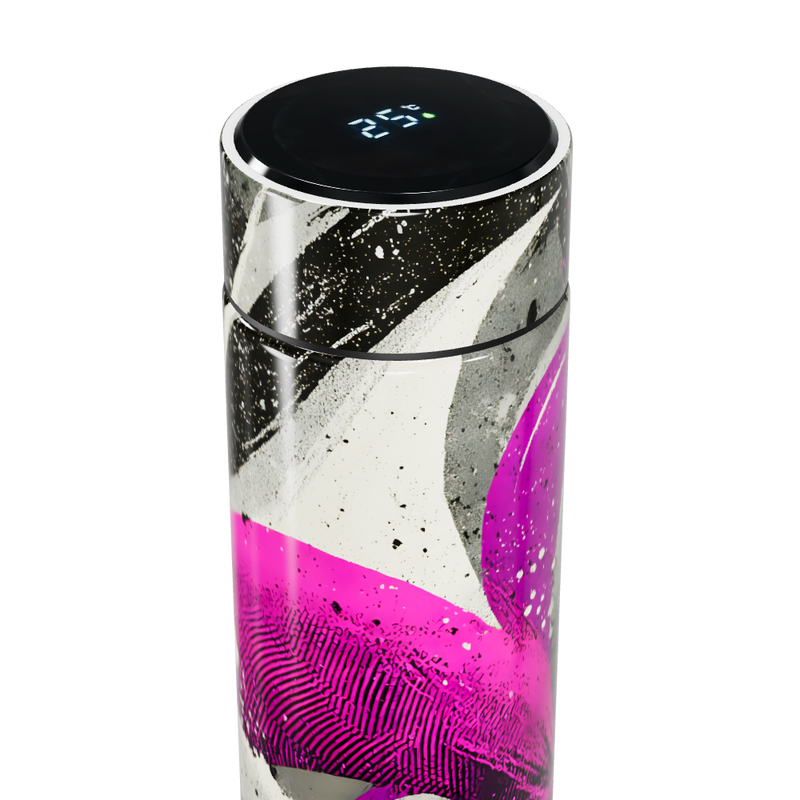 Garrafa Térmica Touch - Estampa Rosa Abstrata