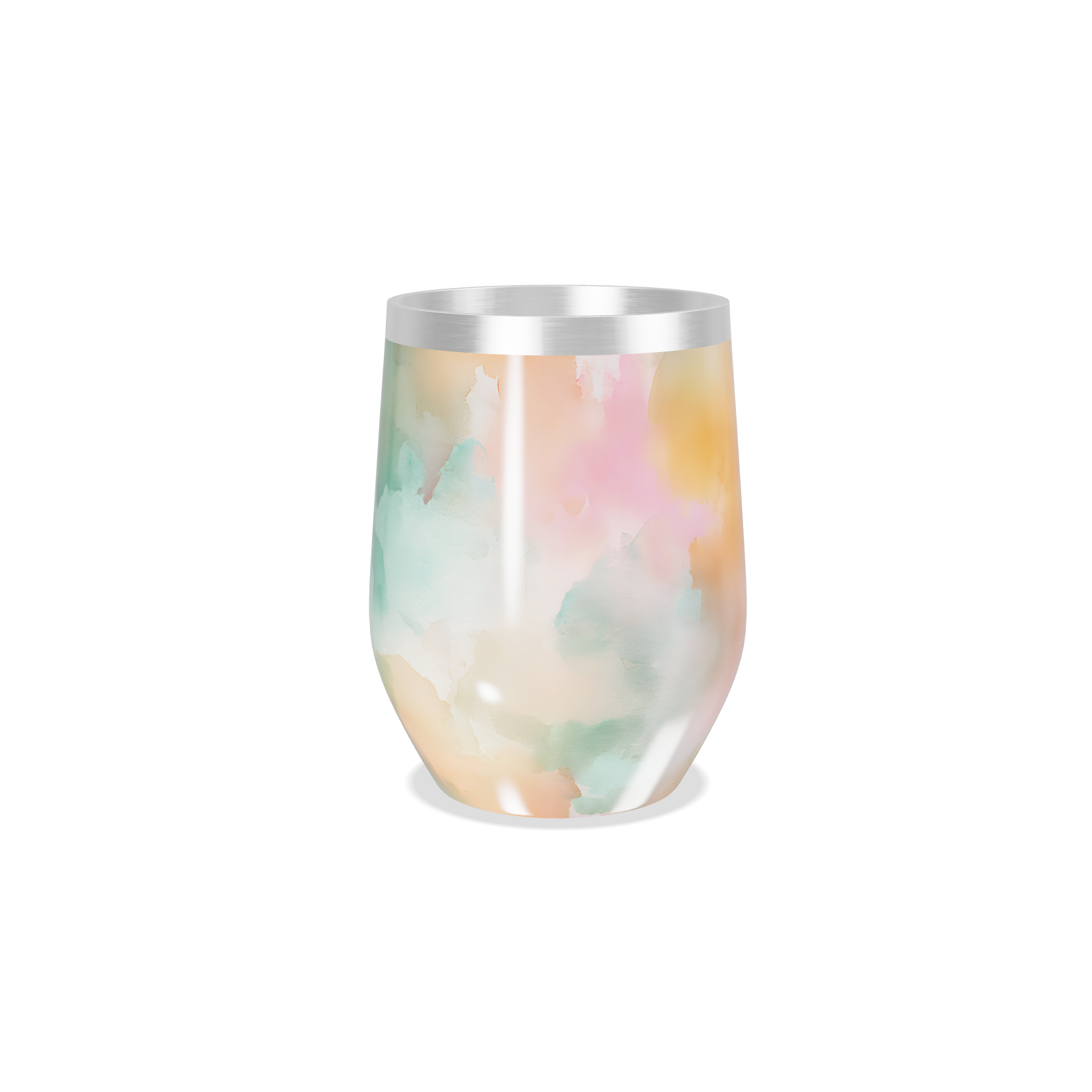 Copo Térmico Slim - Estampa Aquarela Colorida