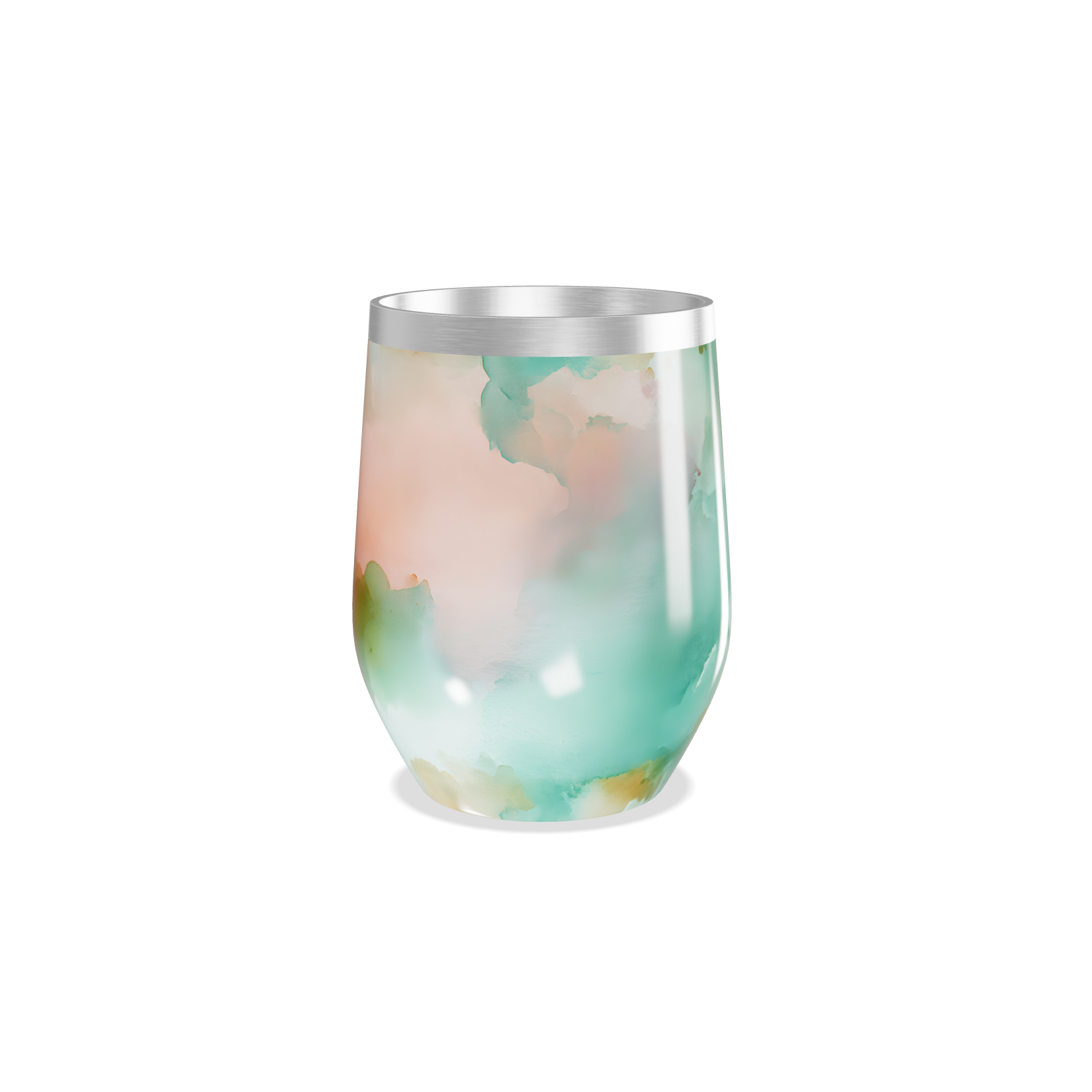 Copo Térmico Slim - Estampa Aquarela Colorida