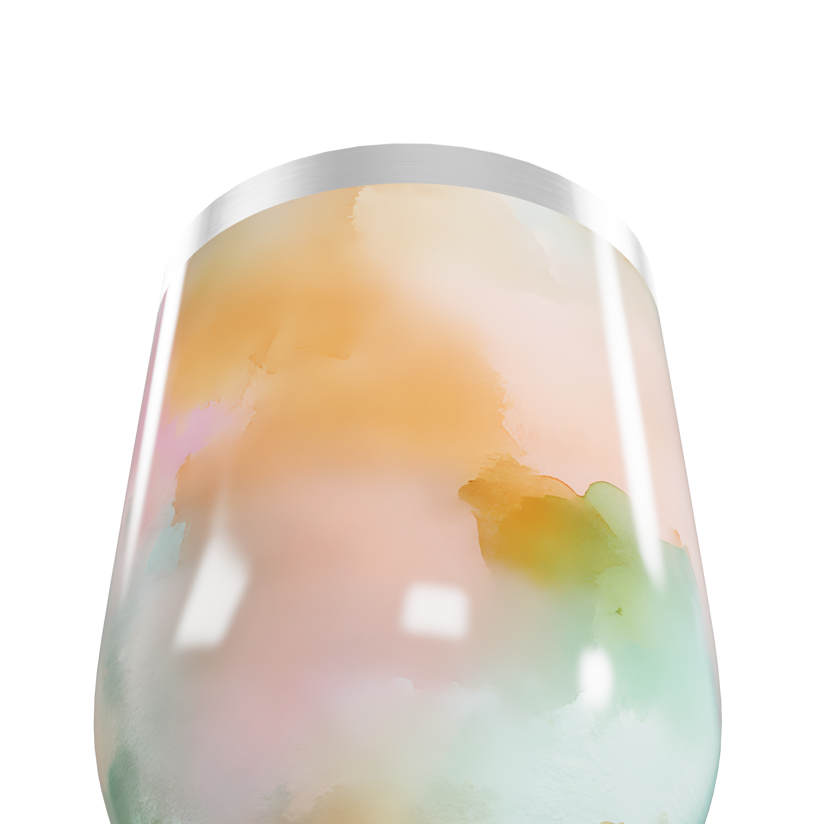 Copo Térmico Slim - Estampa Aquarela Colorida