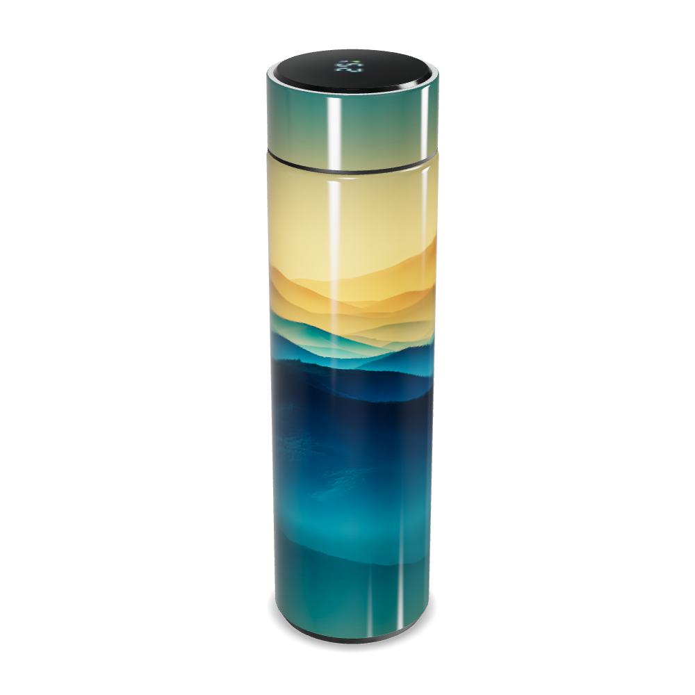 Garrafa Térmica Touch - Estampa Paisagem Colorida