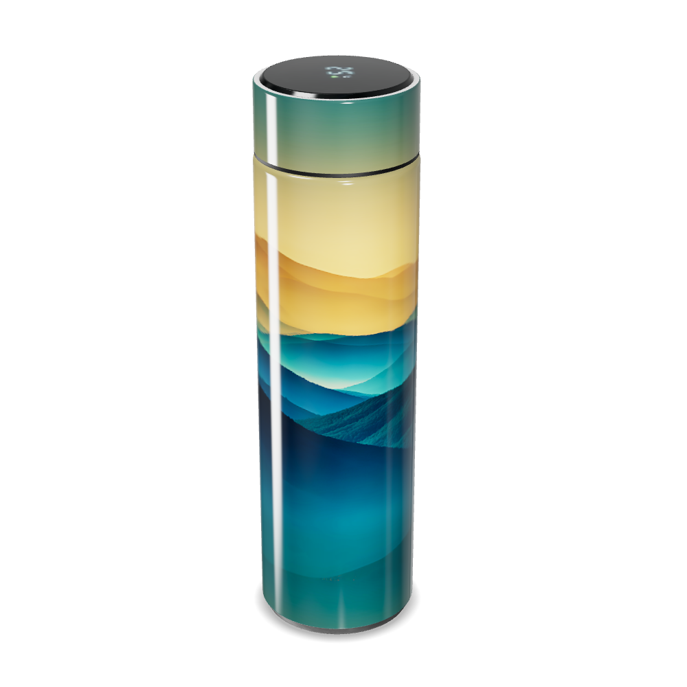 Garrafa Térmica Touch - Estampa Paisagem Colorida