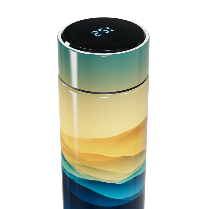 Garrafa Térmica Touch - Estampa Paisagem Colorida