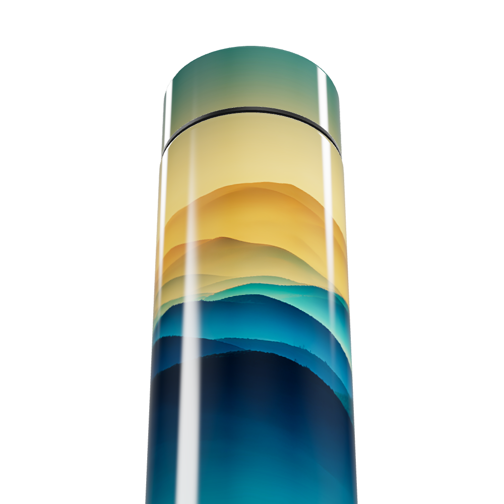 Garrafa Térmica Touch - Estampa Paisagem Colorida