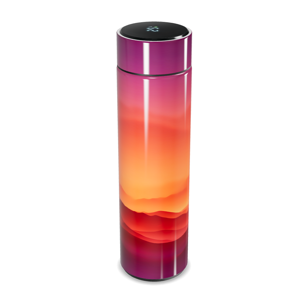 Garrafa Térmica Touch - Degradê Colorido Inox