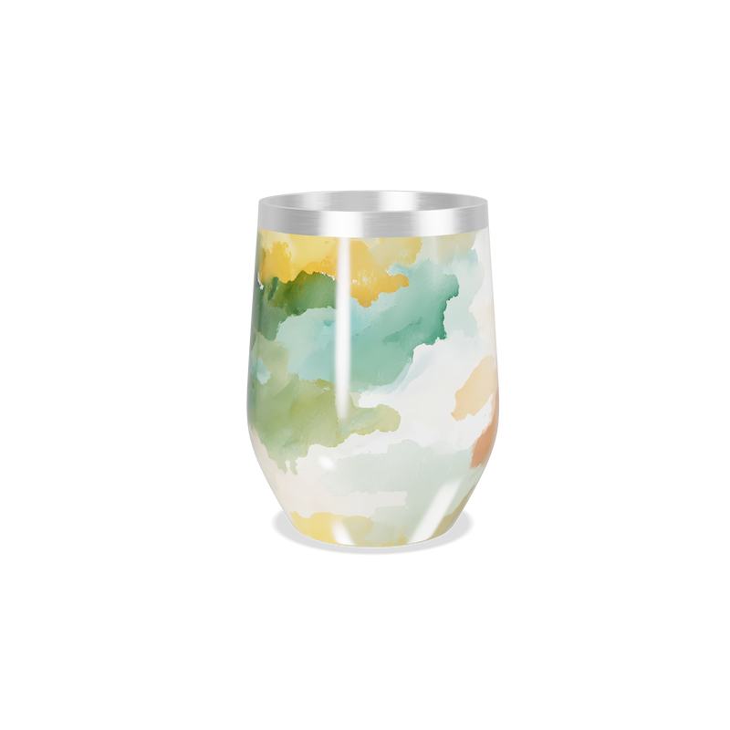 Copo Térmico Slim - Estampa Aquarela Colorida