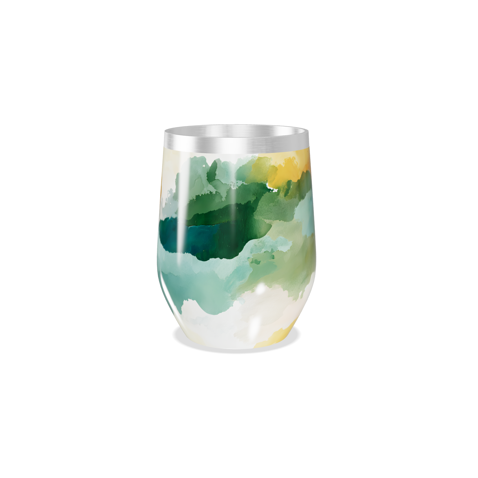 Copo Térmico Slim - Estampa Aquarela Colorida