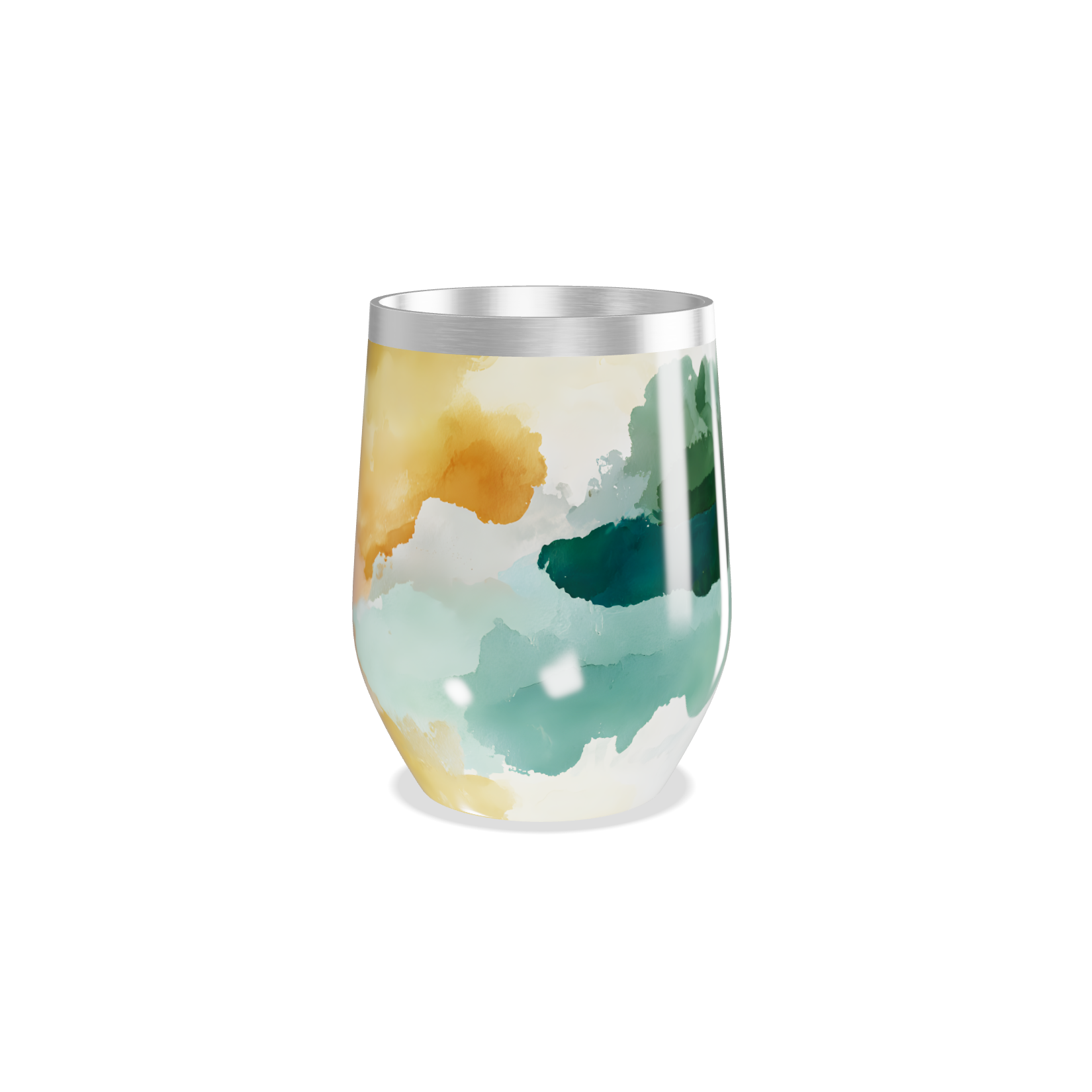 Copo Térmico Slim - Estampa Aquarela Colorida