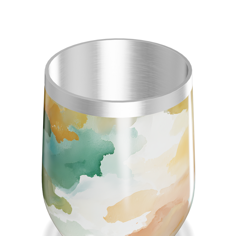 Copo Térmico Slim - Estampa Aquarela Colorida