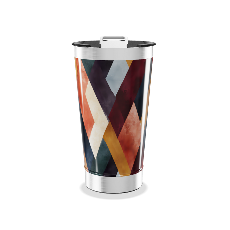Copo Térmico - Estampa Geométrica Colorida
