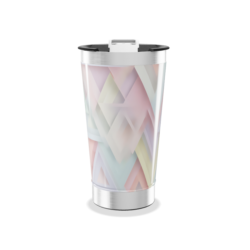 Copo Térmico - Geométrico Pastel Inox