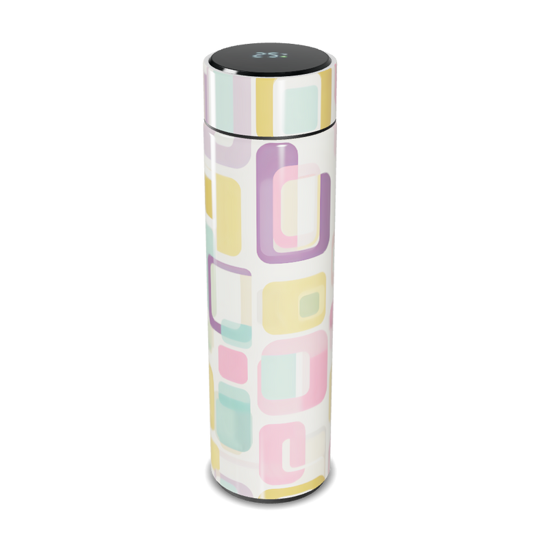 Garrafa Térmica Touch - Estampa Geométrica Colorida