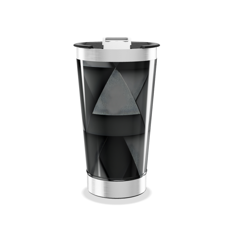 Copo Térmico - Preto Inox Geométrico