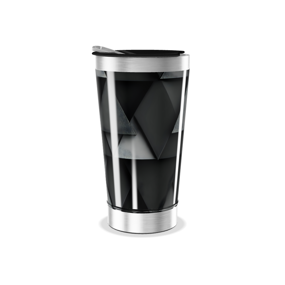 Copo Térmico - Preto Inox Geométrico