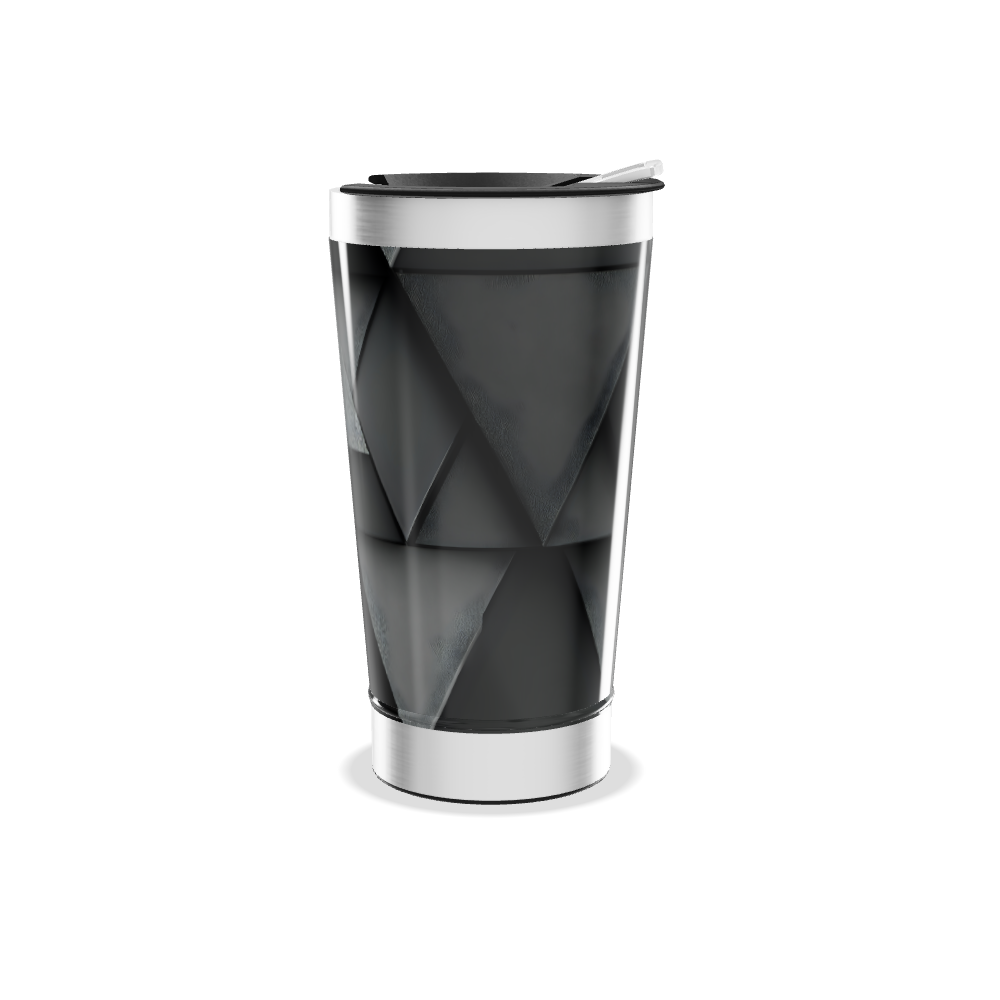 Copo Térmico - Preto Inox Geométrico