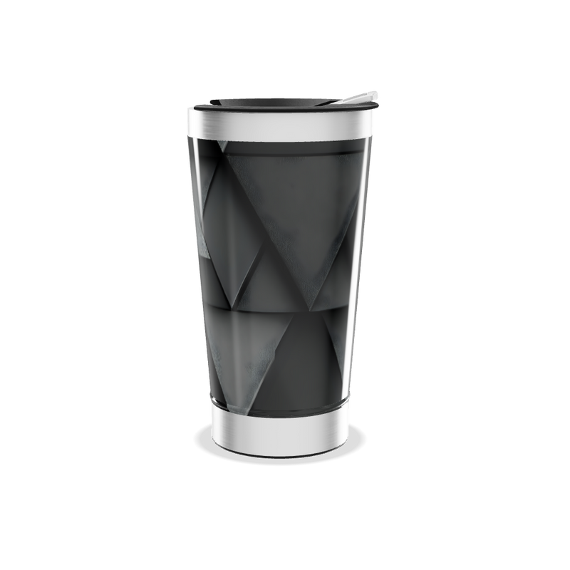 Copo Térmico - Preto Inox Geométrico