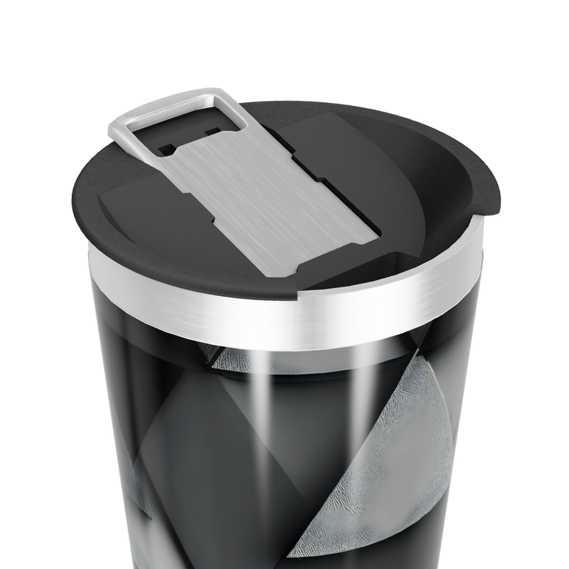 Copo Térmico - Preto Inox Geométrico