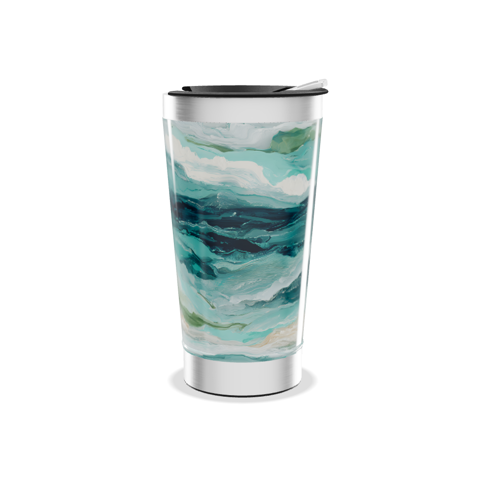 Copo Térmico - Estampa Azul e Verde