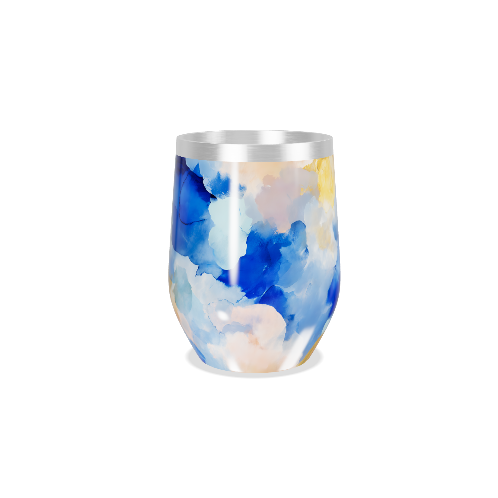 Copo Térmico Slim - Estampa Abstrata Azul