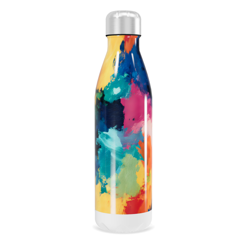 Garrafa Inox - Estampa Colorida Abstrata