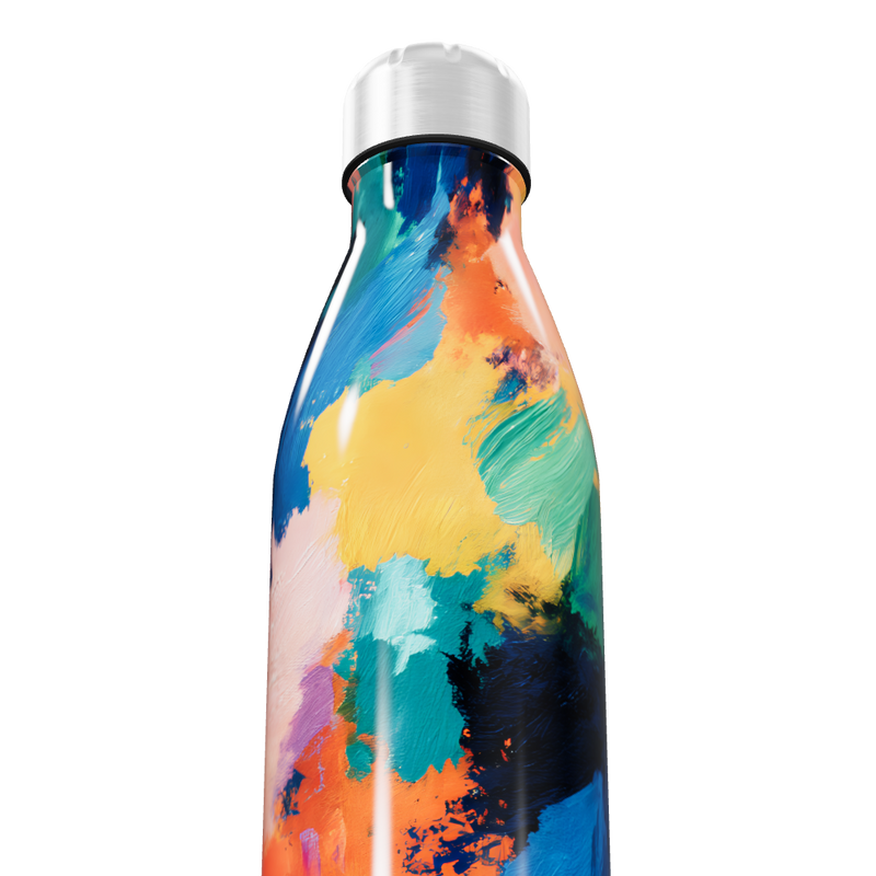 Garrafa Inox - Estampa Colorida Abstrata