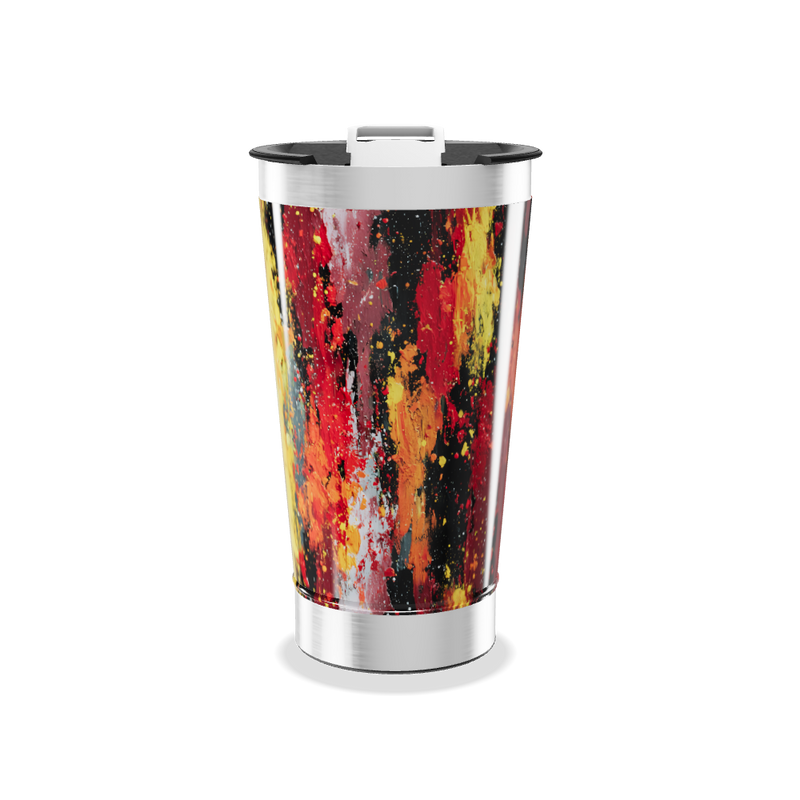 Copo Térmico - Estampa Abstrata Colorida
