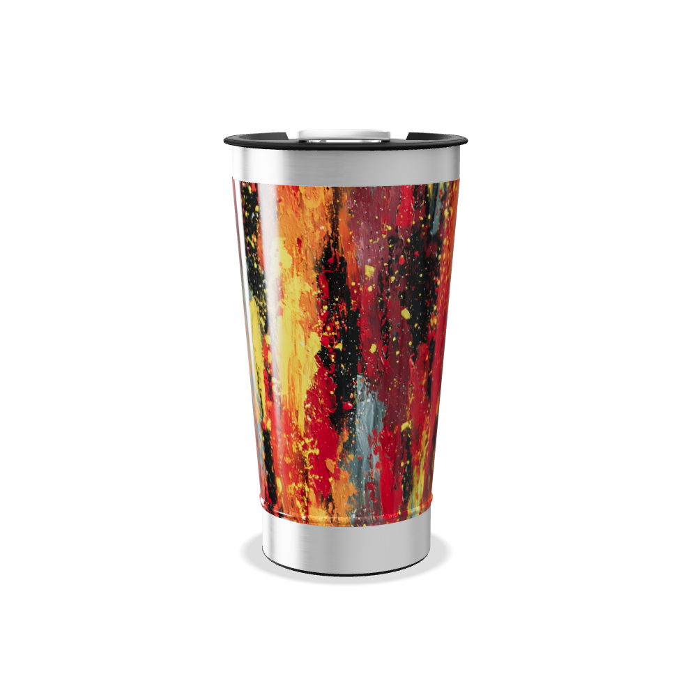 Copo Térmico - Estampa Abstrata Colorida