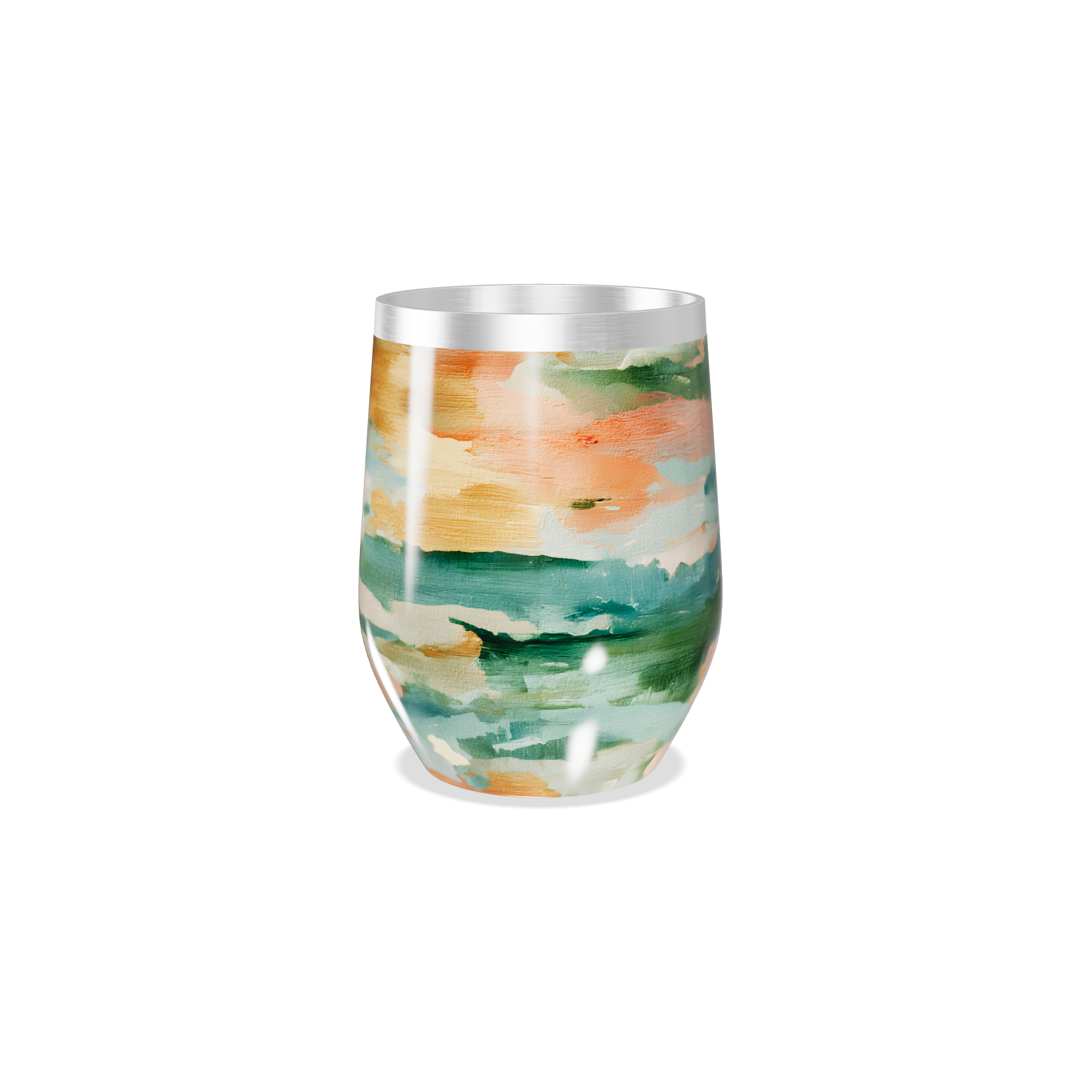 Copo Térmico Slim - Estampa Abstrata Colorida